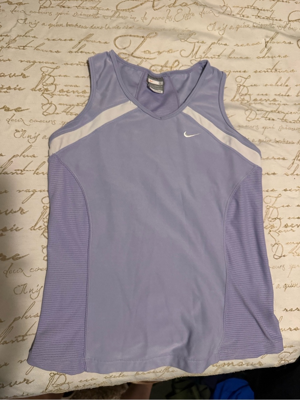 Nike Lavender Athletic Tank Top with White Accents